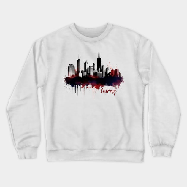Chicago Skyline Chiraq Crewneck Sweatshirt by Andrew World